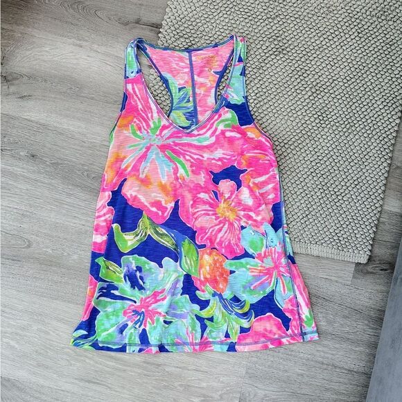 Lilly Pulitzer Floral Athletic Luxetic Top - Picture 1 of 3
